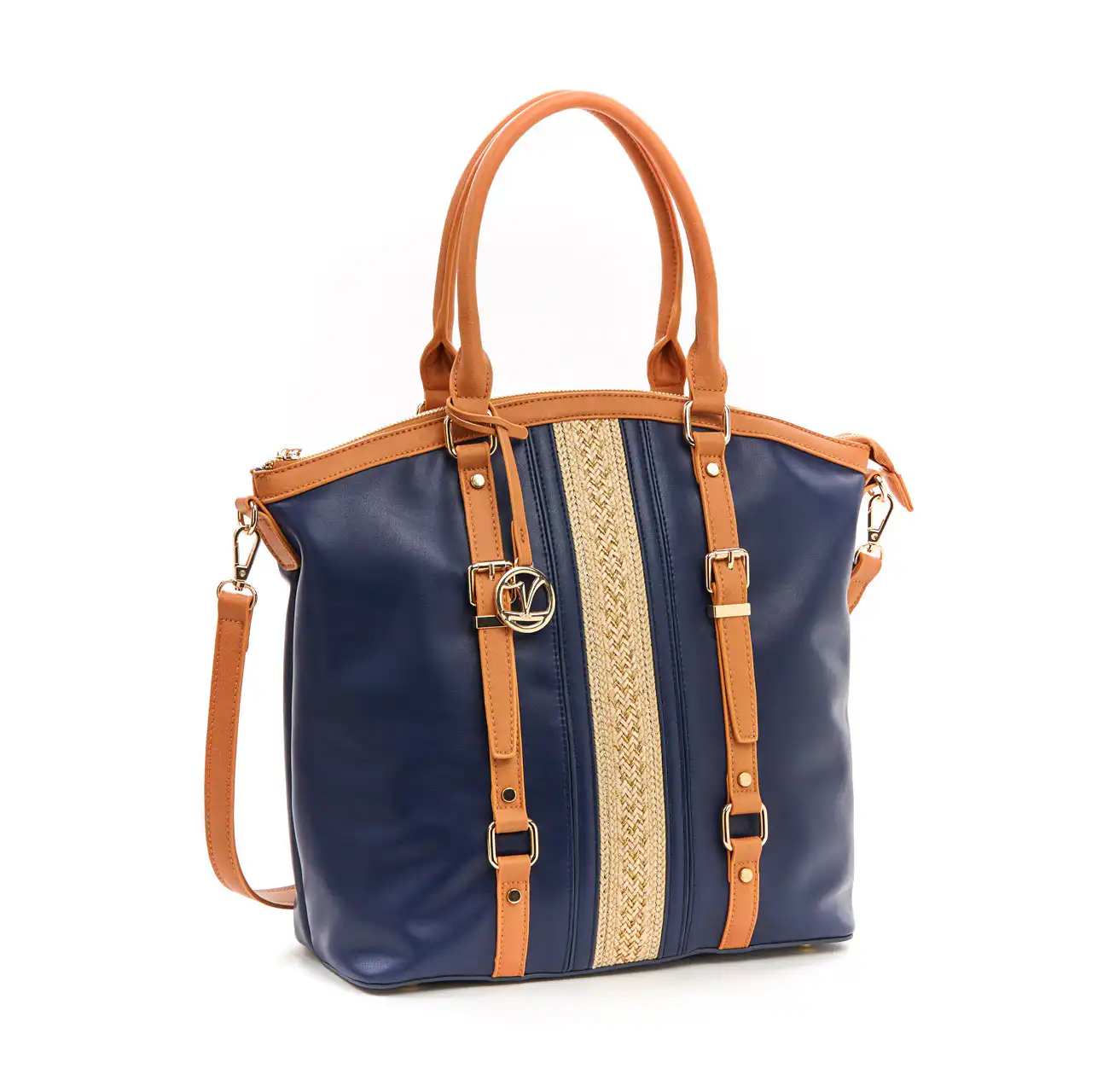 Verde 16-5520 Γυναικεία Τσάντα Tote Χειρός Μπλε