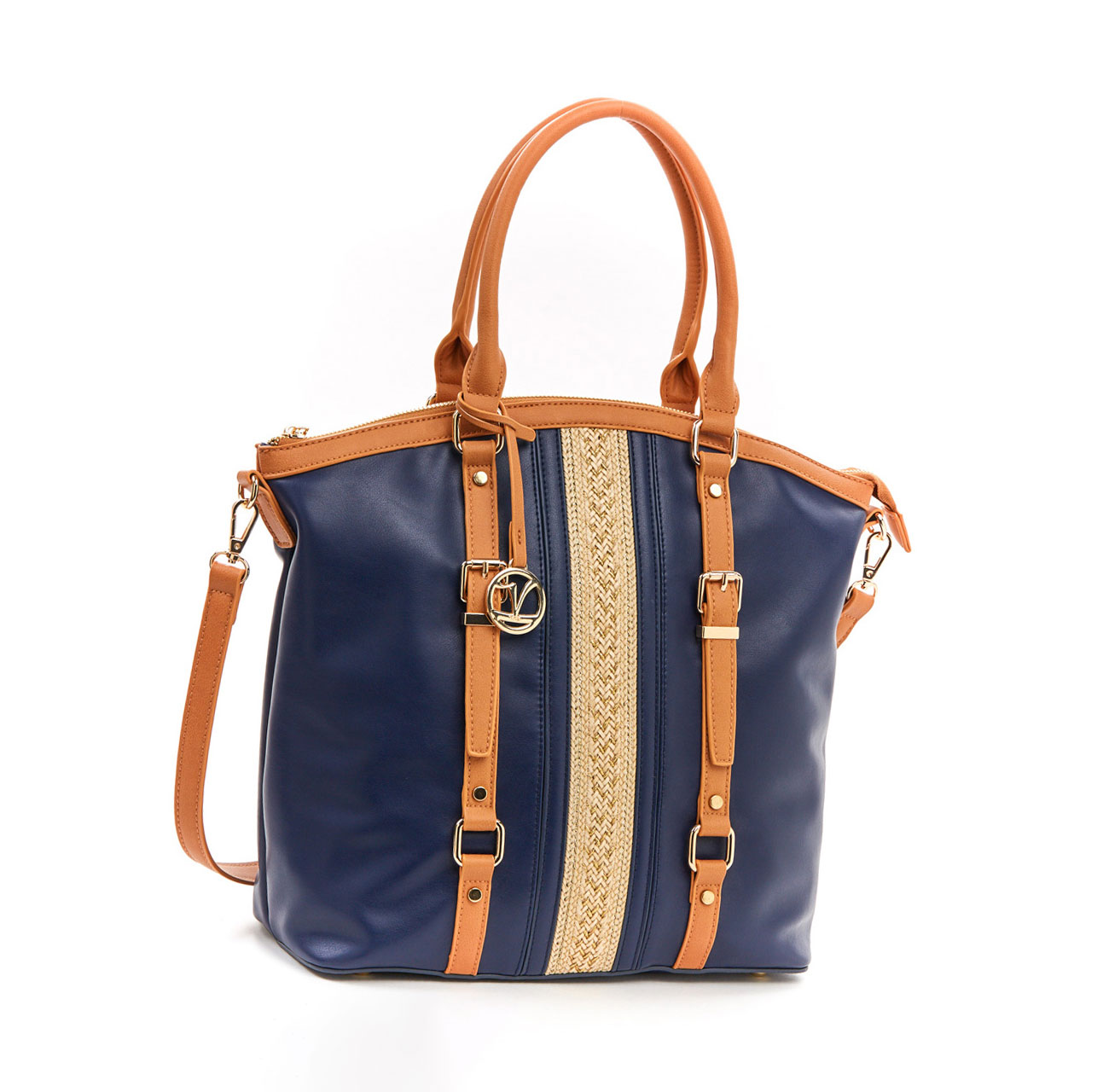 Verde 16-5520 Γυναικεία Τσάντα Tote Χειρός Μπλε