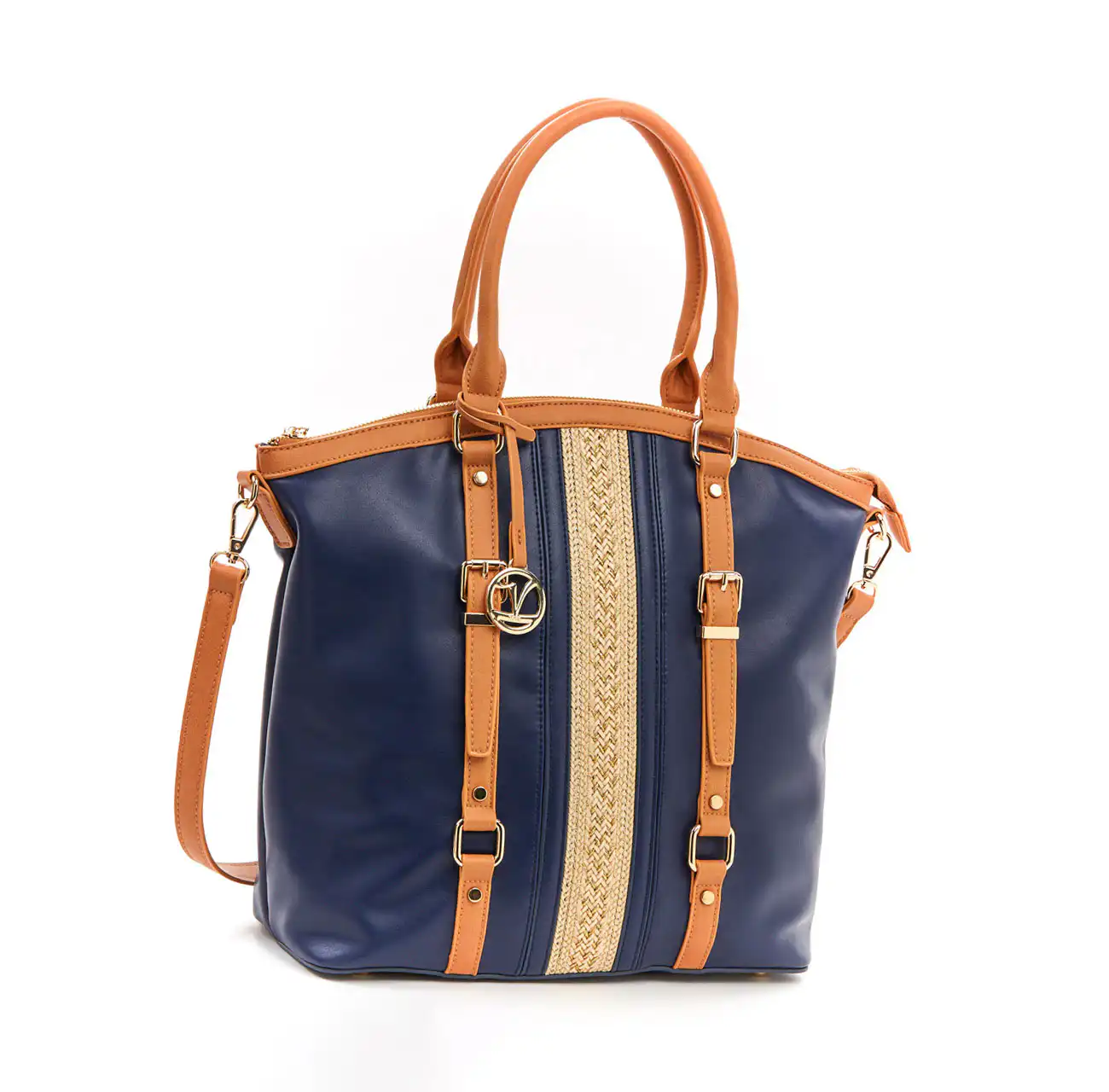 Verde 16-5520 Γυναικεία Τσάντα Tote Χειρός Μπλε