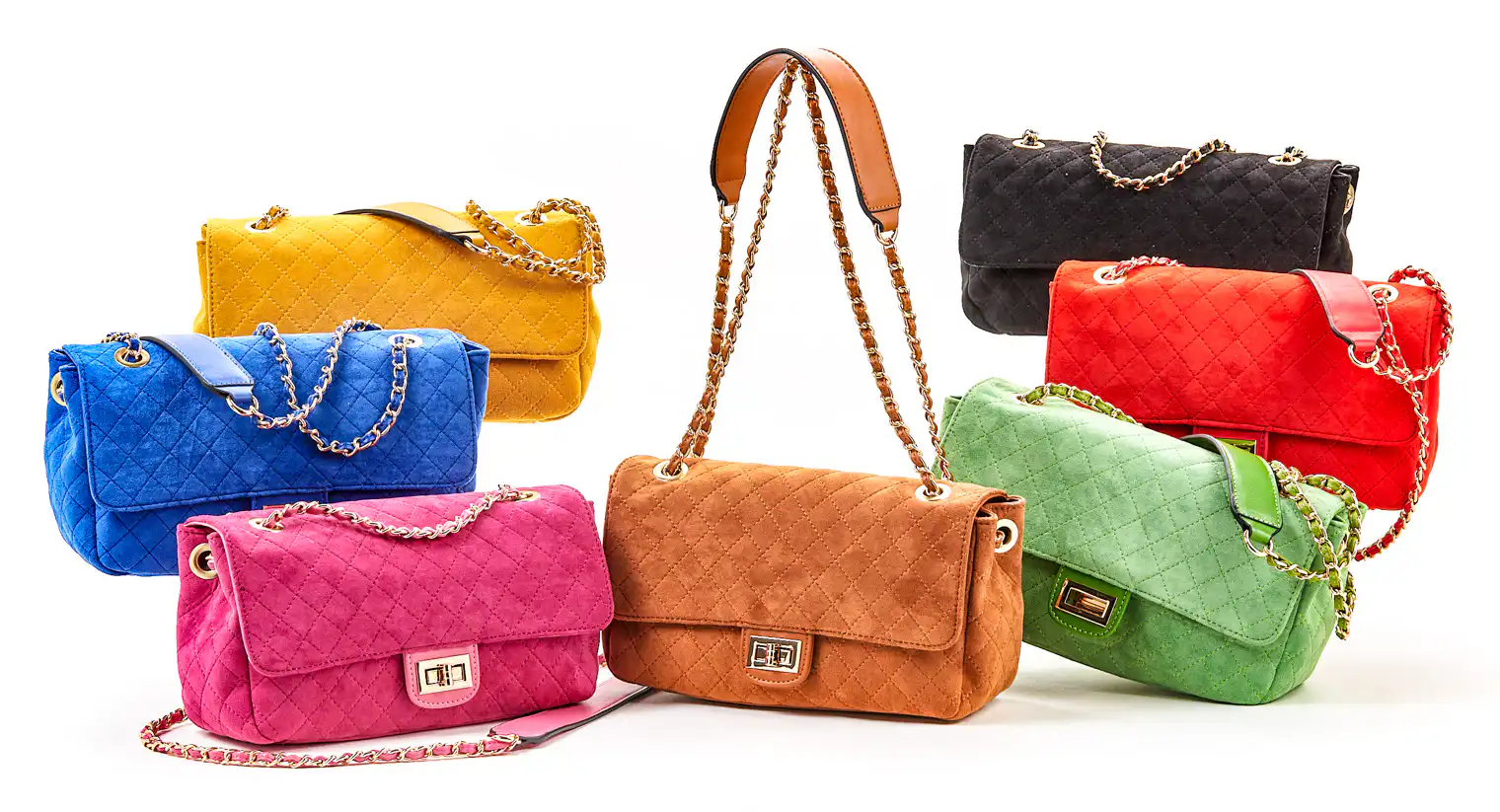 Verde Γυναικεία Τσάντα Suede Χιαστί 16-5623 μαύρο