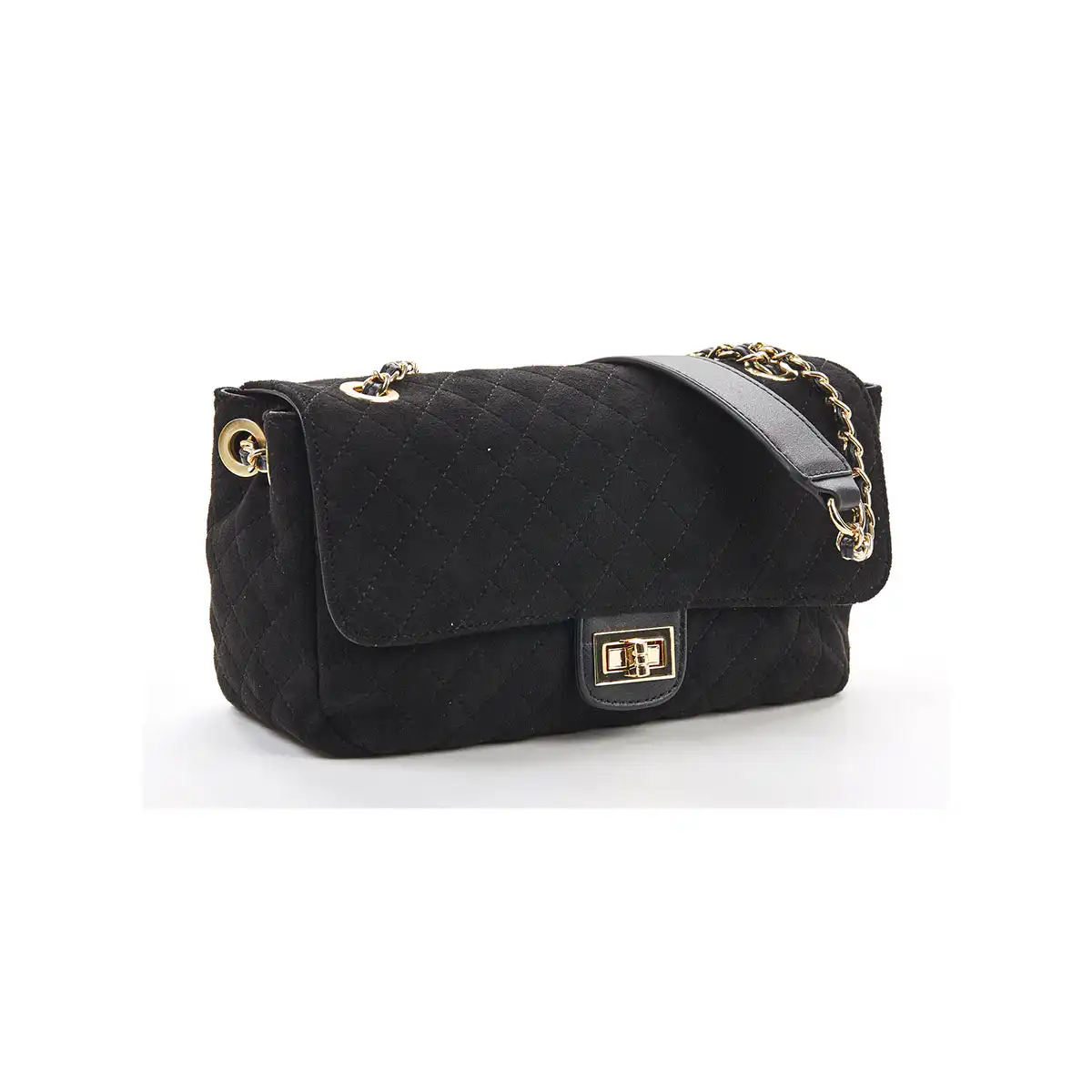 Verde Γυναικεία Τσάντα Suede Χιαστί 16-5623 μαύρο Verde Γυναικεία Τσάντα Suede Χιαστί 16-5623 μαύρο