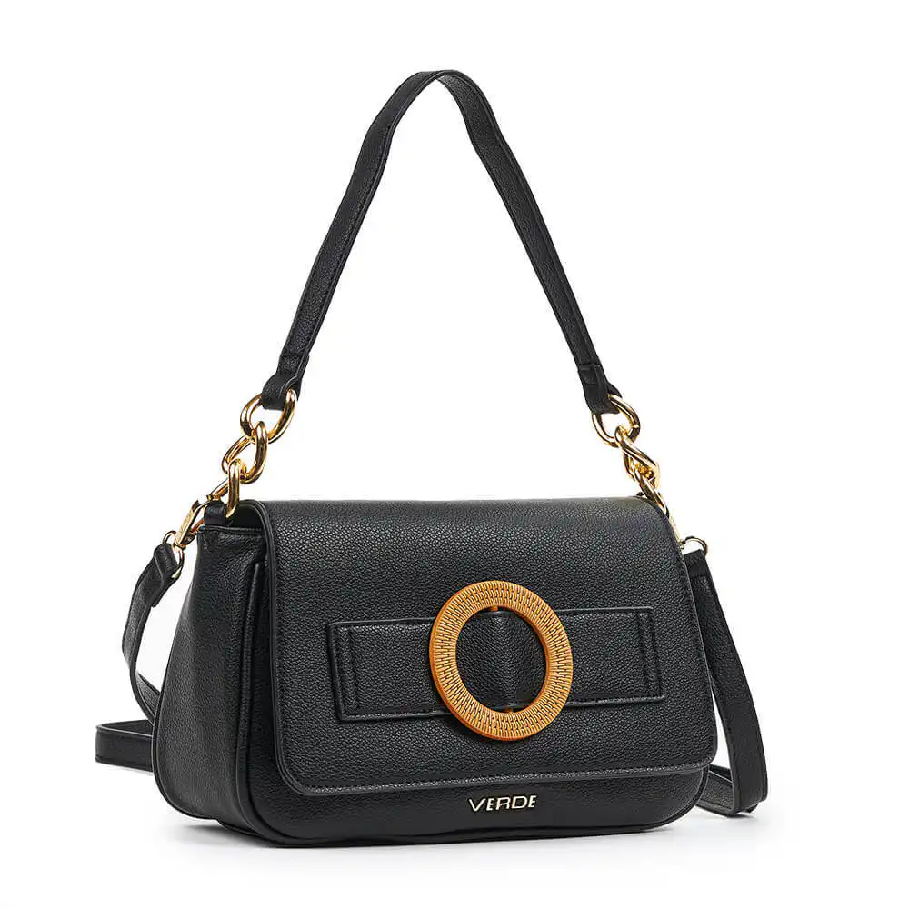Verde Γυναικεία Τσάντα Ώμου 16-6697 Μαύρο