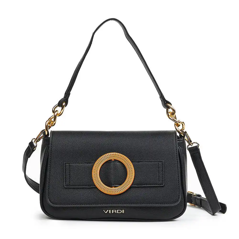 Verde Γυναικεία Τσάντα Ώμου 16-6697 Μαύρο