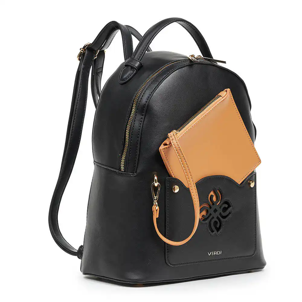 Verde Γυναικείο Σακίδιο Πλάτης 16-6708 Μαύρο Verde Γυναικείο Σακίδιο Πλάτης 16-6708 Μαύρο