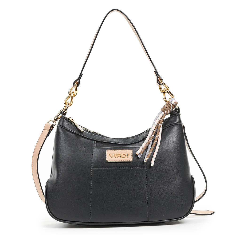 Verde Γυναικεία Τσάντα Ώμου 16-6711 Μαύρο