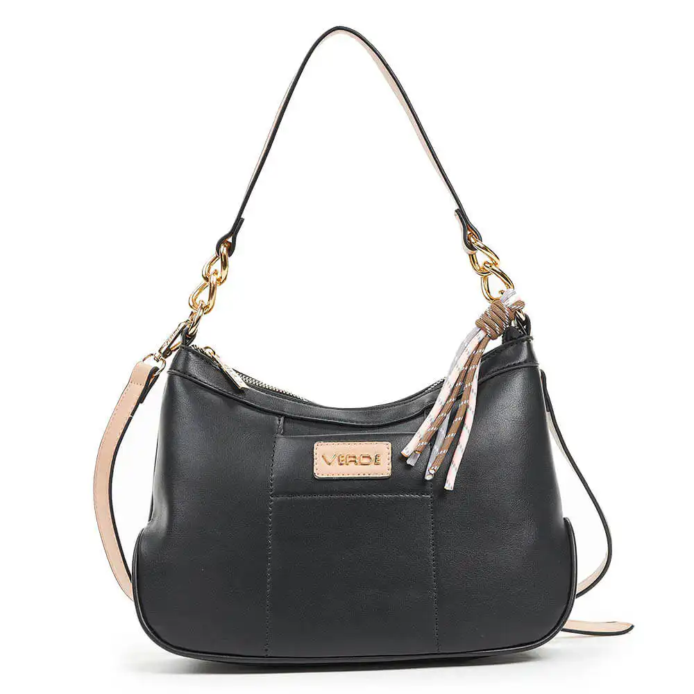 Verde Γυναικεία Τσάντα Ώμου 16-6711 Μαύρο