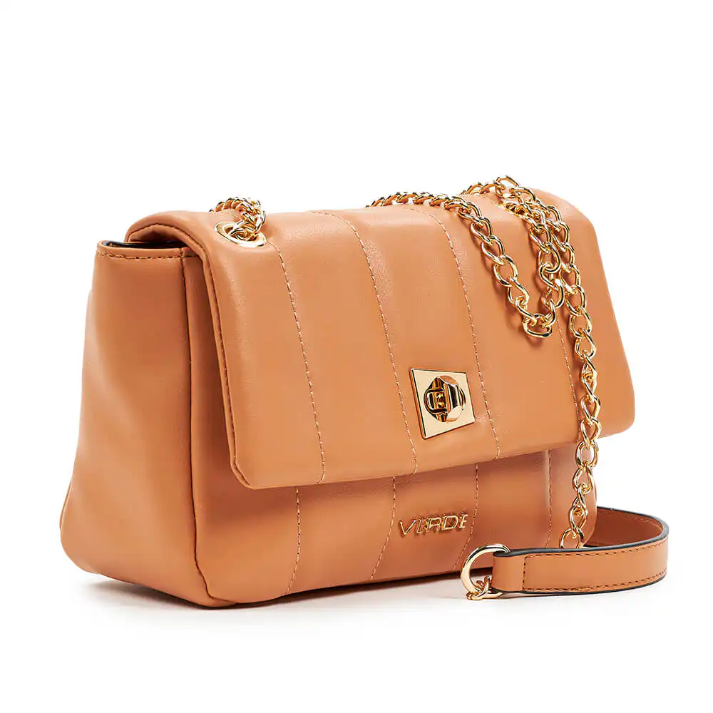 Verde Γυναικεία Τσάντα Ώμου 16-6718 Ροδακινί