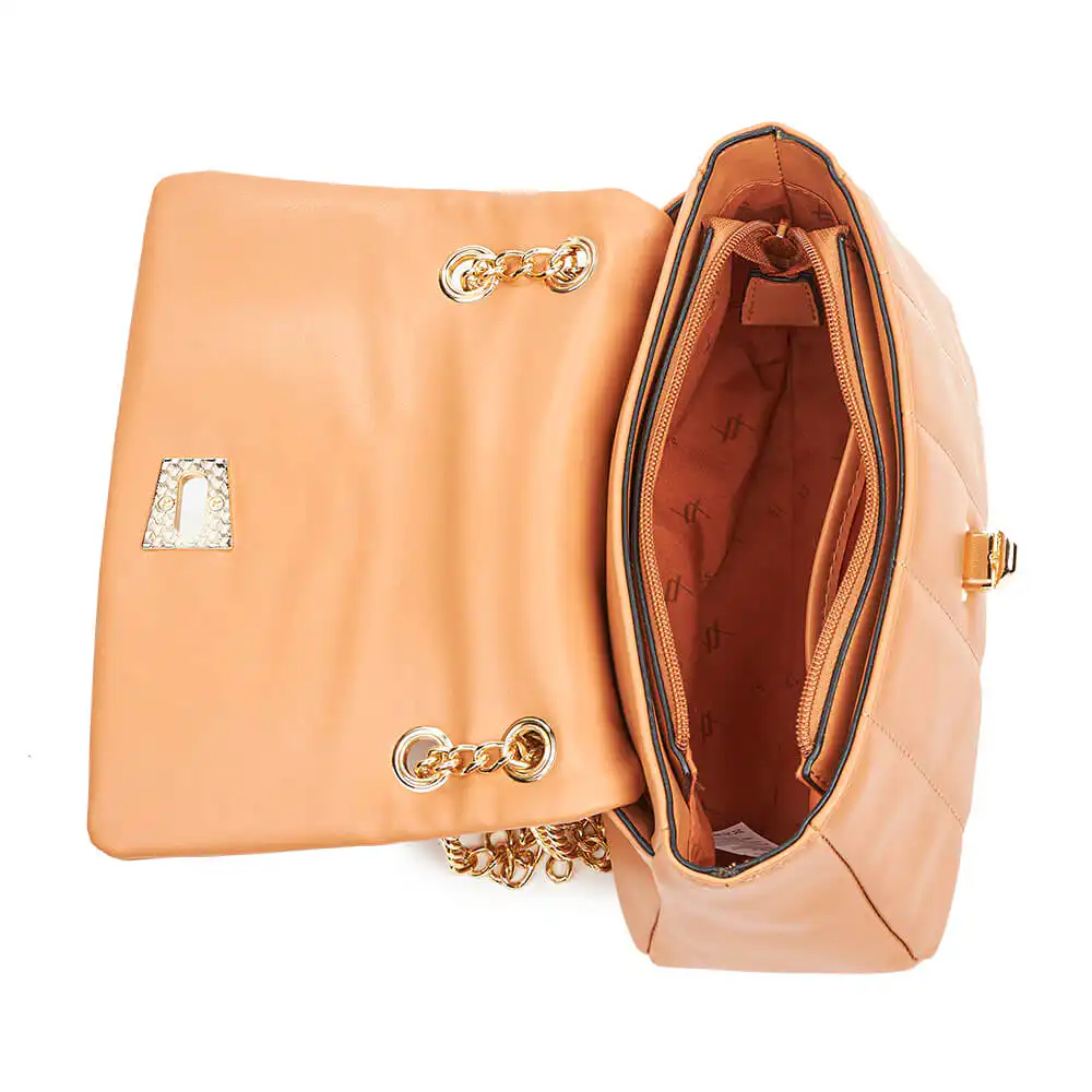 Verde Γυναικεία Τσάντα Ώμου 16-6718 Ροδακινί