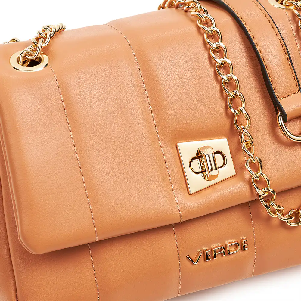 Verde Γυναικεία Τσάντα Ώμου 16-6718 Ροδακινί