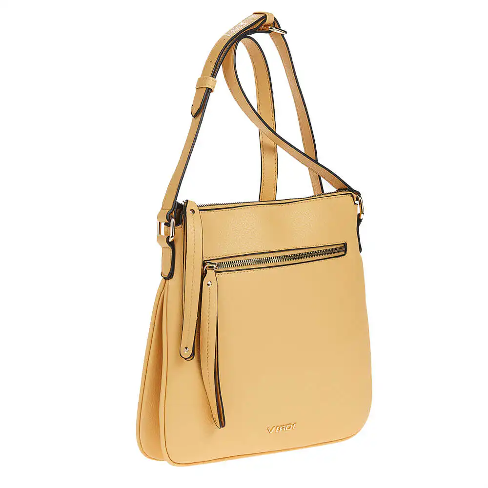 Verde Γυναικεία Τσάντα Χιαστί 16-6723 Μαύρο