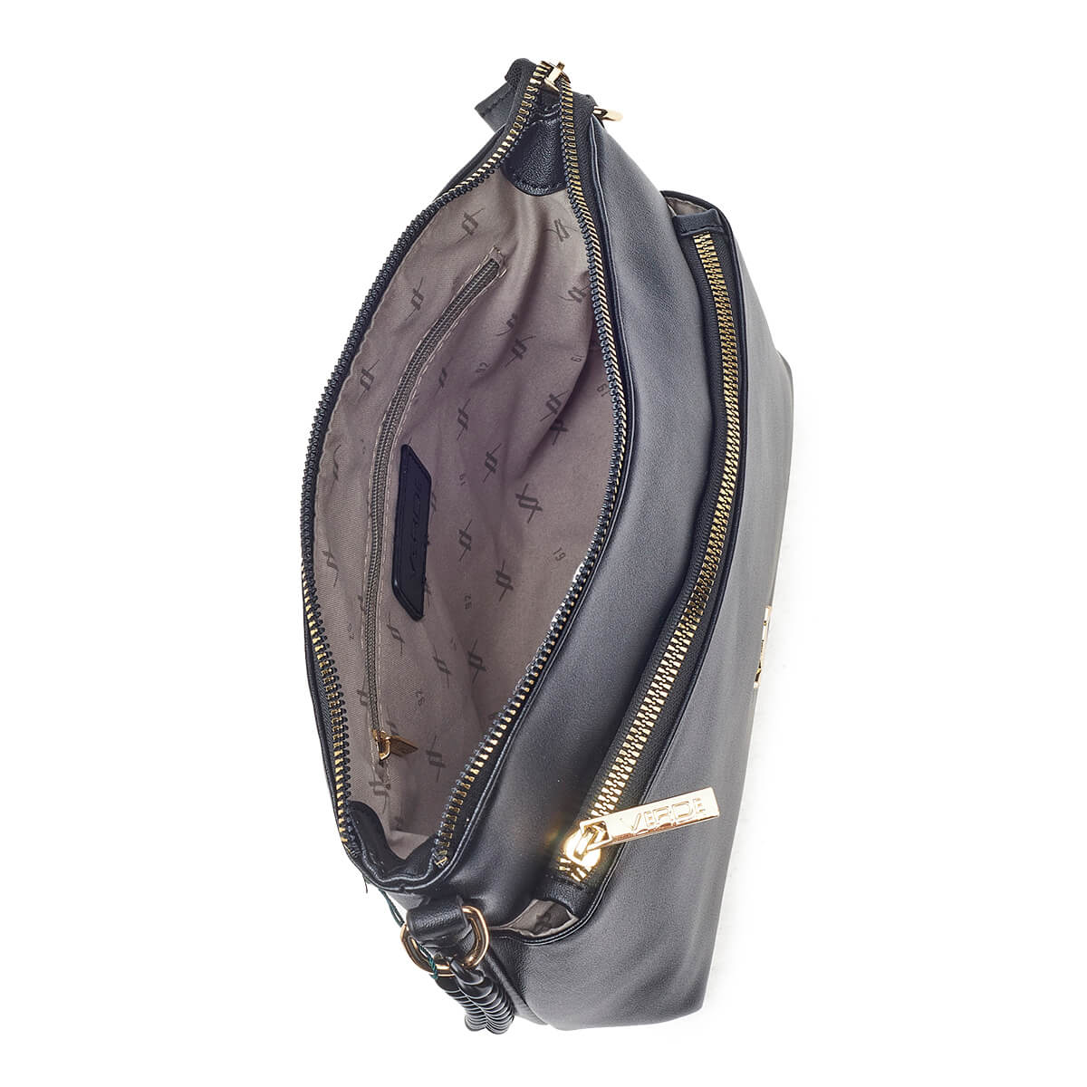 Verde Γυναικεία Τσάντα Χιαστί 16-6740 Μαύρο