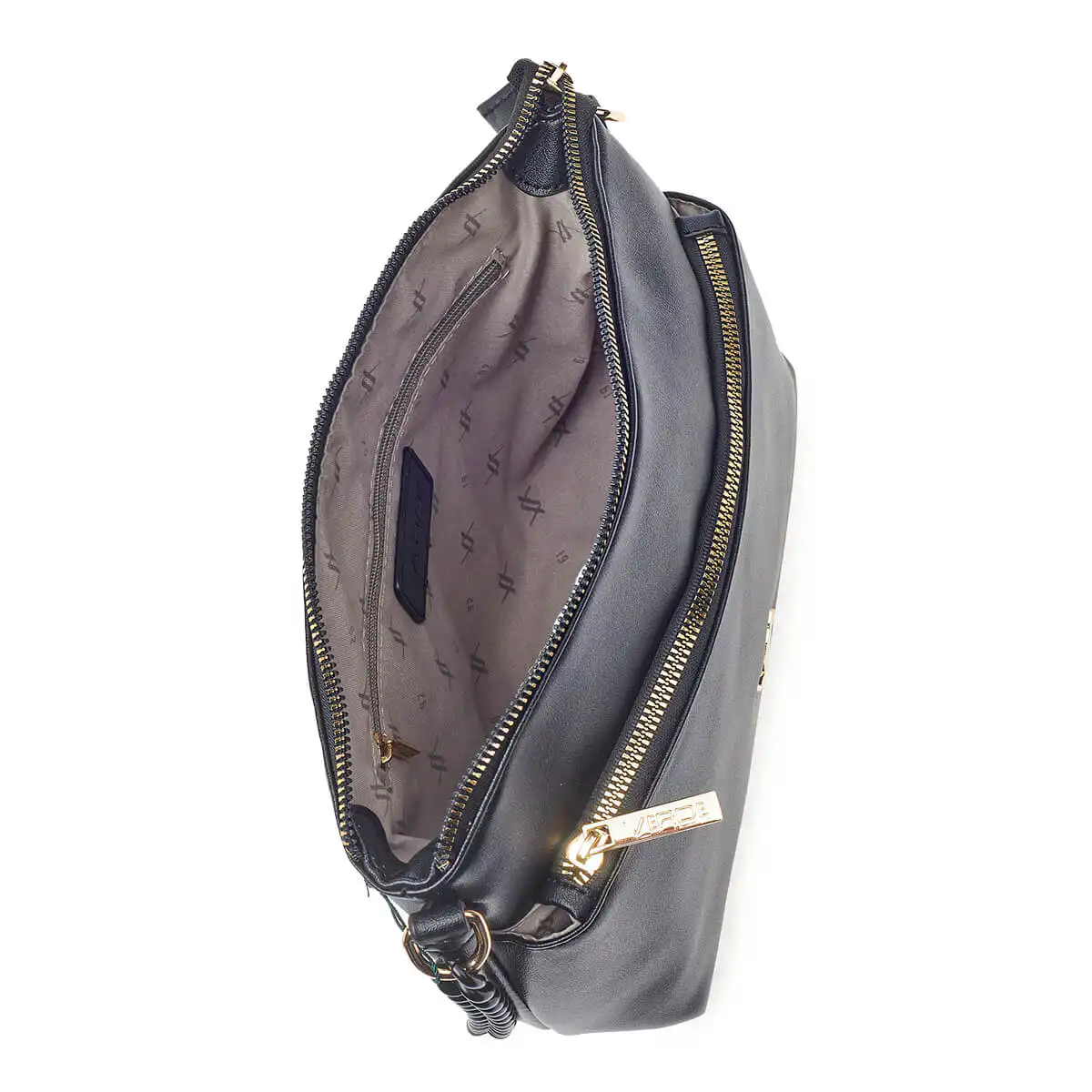 Verde Γυναικεία Τσάντα Χιαστί 16-6740 Μαύρο