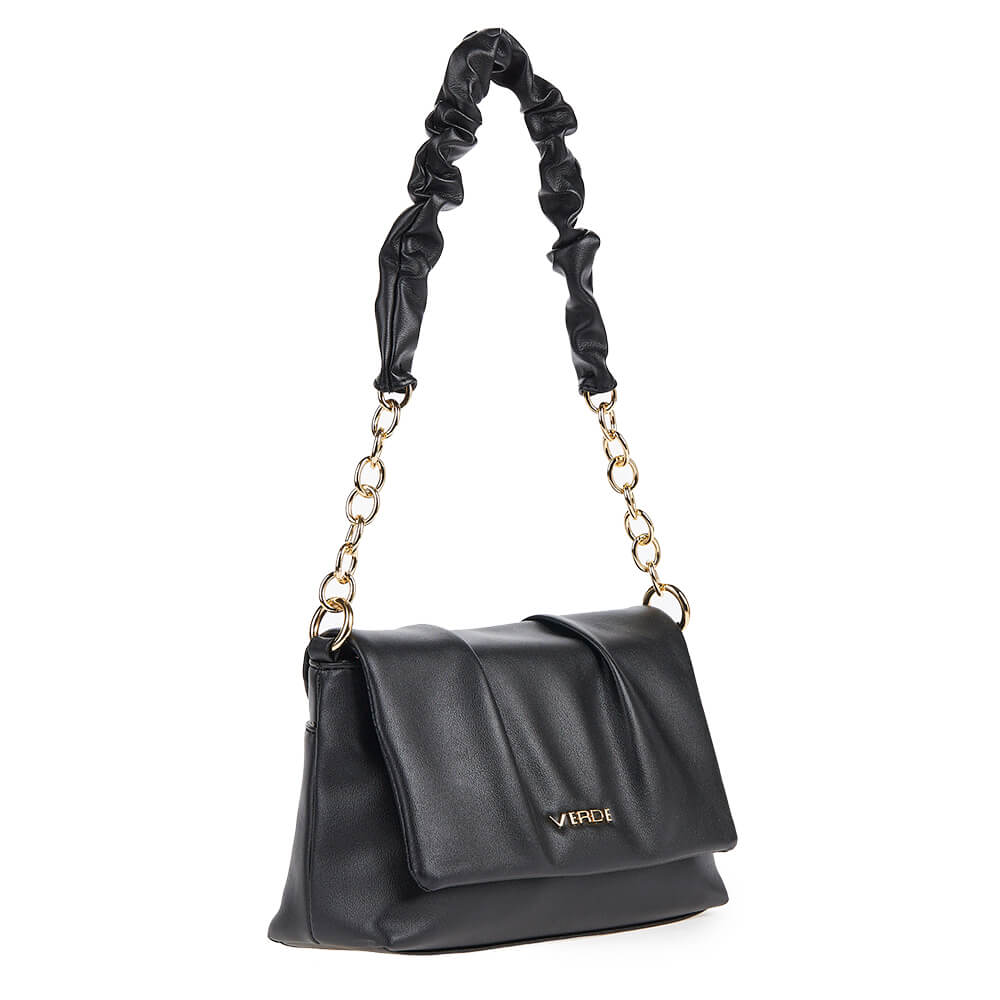 Verde Γυναικεία Τσάντα Ώμου 16-6741 Μαύρο