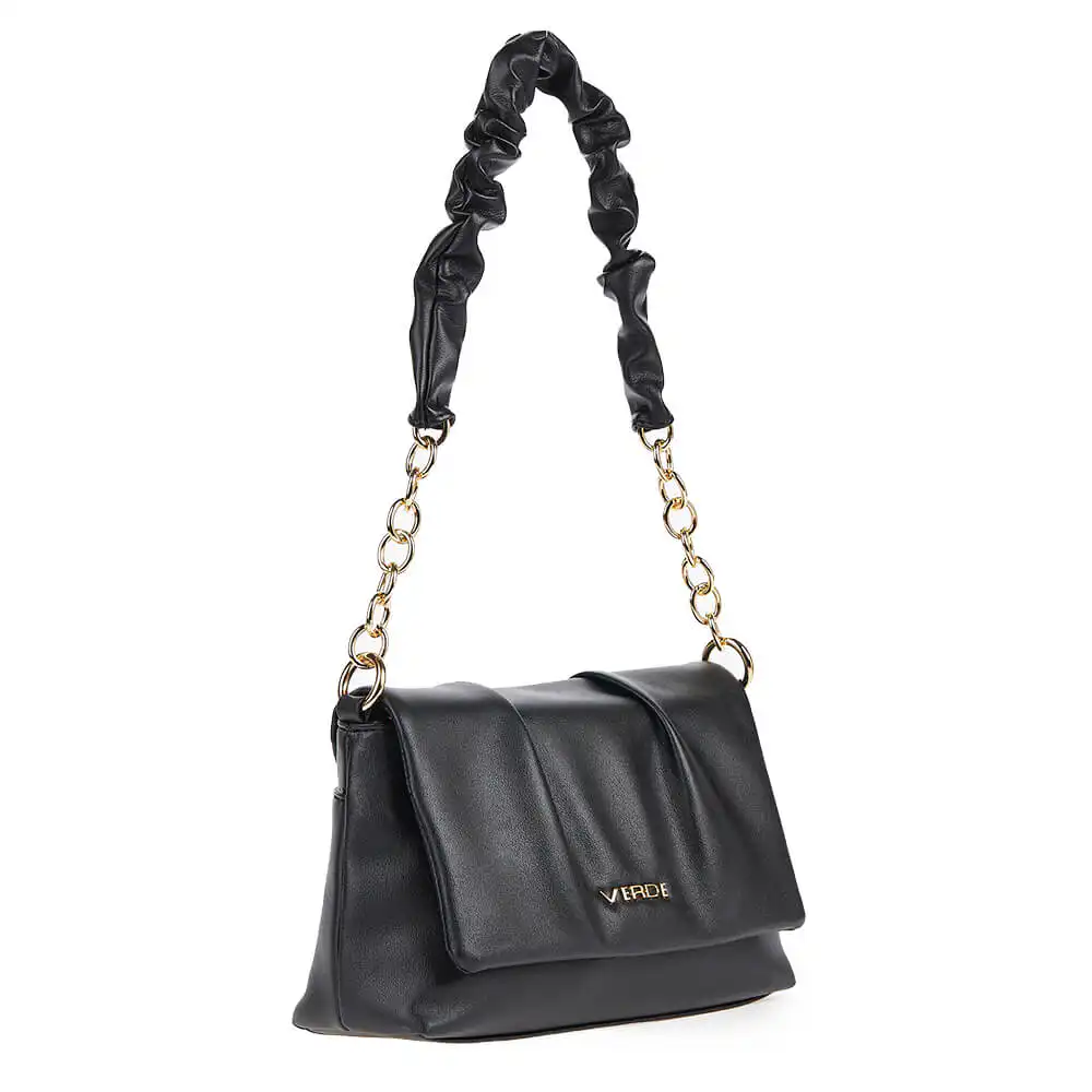 Verde Γυναικεία Τσάντα Ώμου 16-6741 Μαύρο