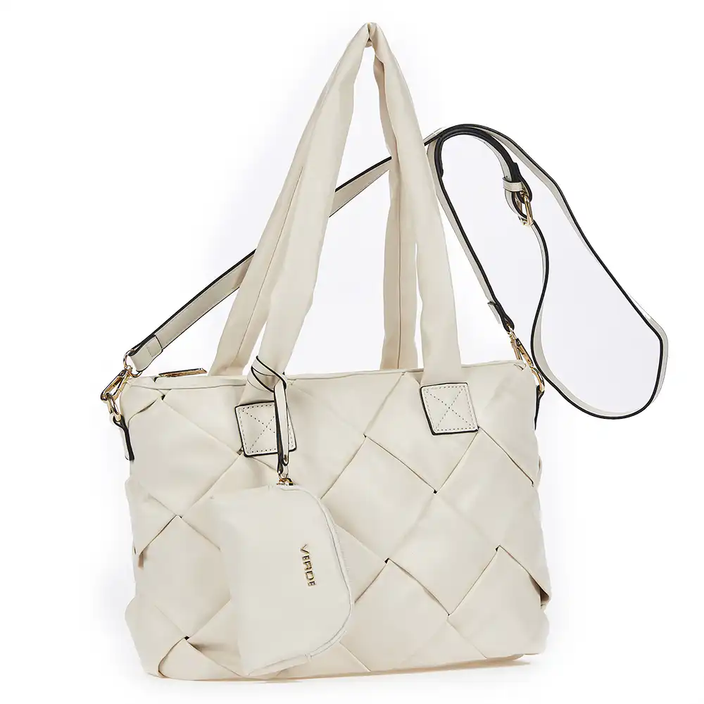 Verde Γυναικεία Τσάντα Ώμου 16-6744 Άσπρο