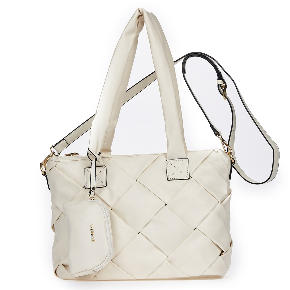 Verde Γυναικεία Τσάντα Ώμου 16-6744 Άσπρο