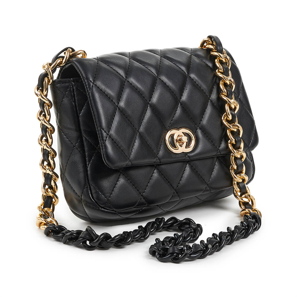 Verde Γυναικεία Τσάντα Ώμου 16-6747 Μαύρο