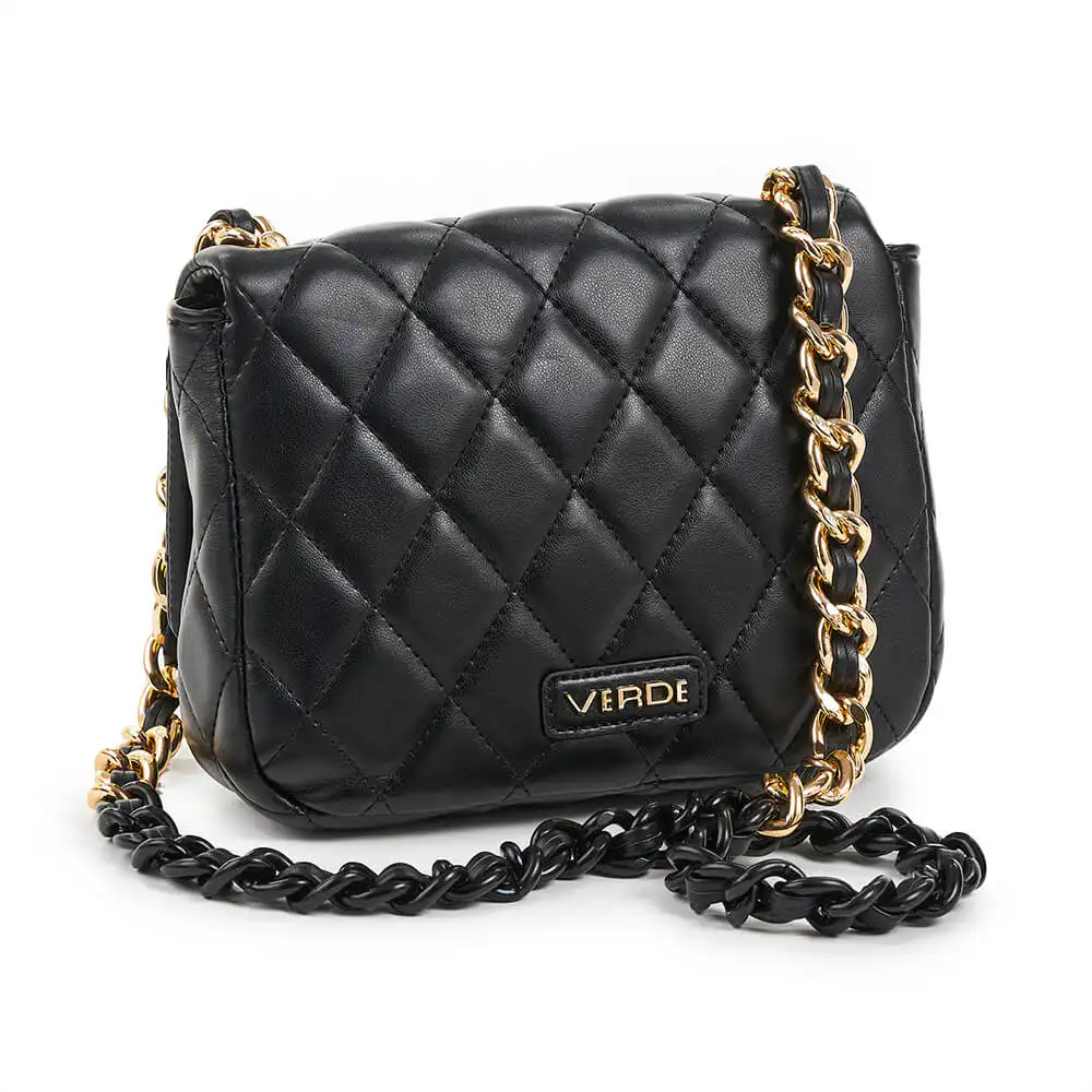 Verde Γυναικεία Τσάντα Ώμου 16-6747 Μαύρο