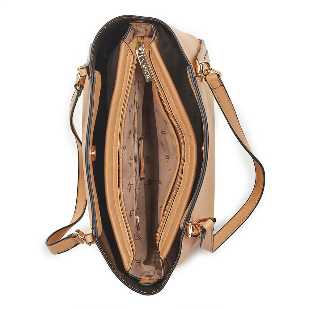 Verde Γυναικεία Τσάντα Ώμου 16-6749 Μπέζ