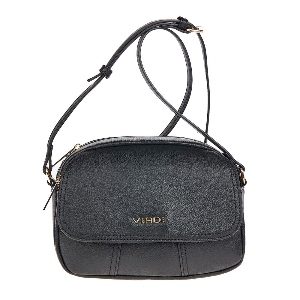 Verde Γυναικεία Τσάντα Χιαστί 16-6780 Μαύρο