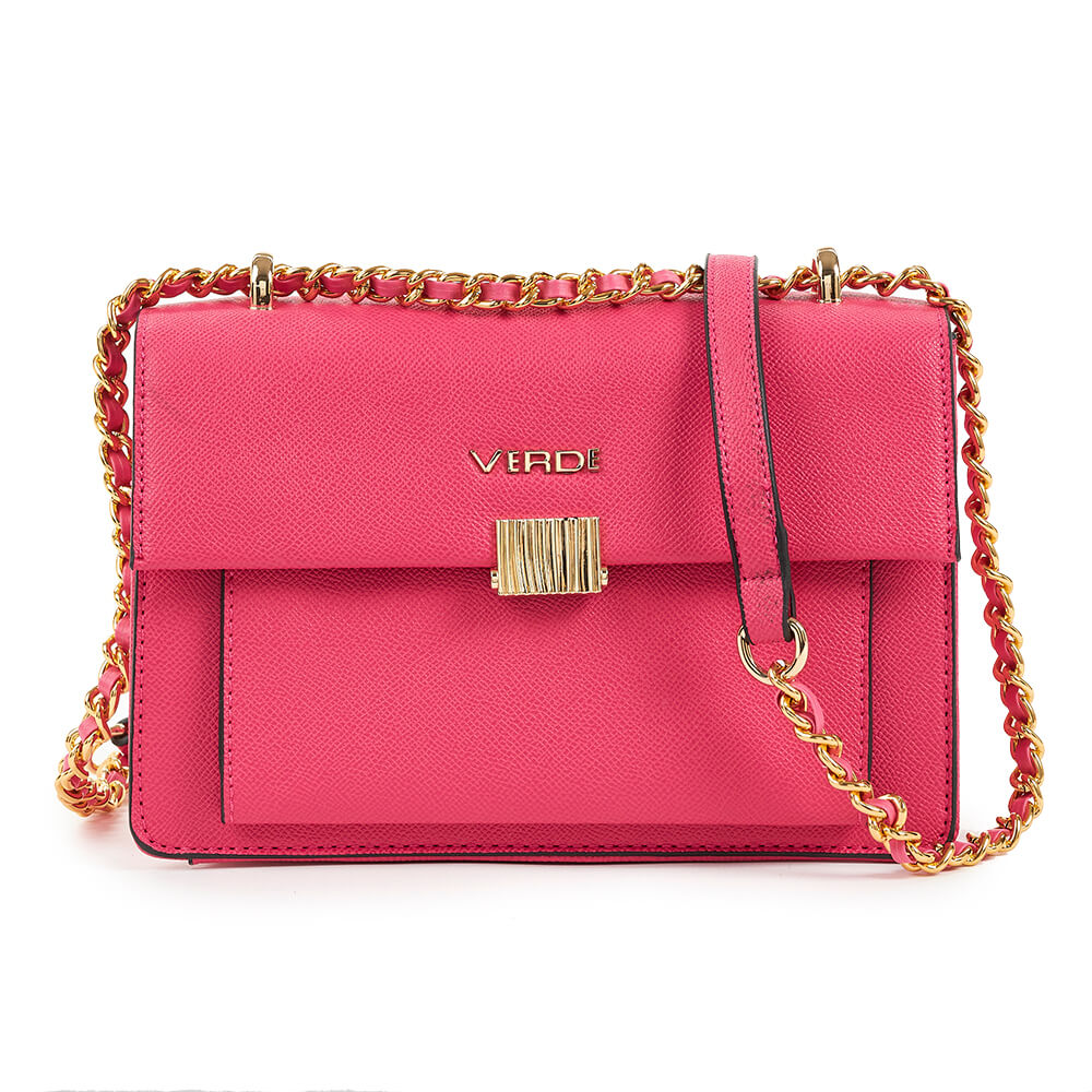 Verde Γυναικεία Τσάντα Ώμου 16-6782 Φούξια