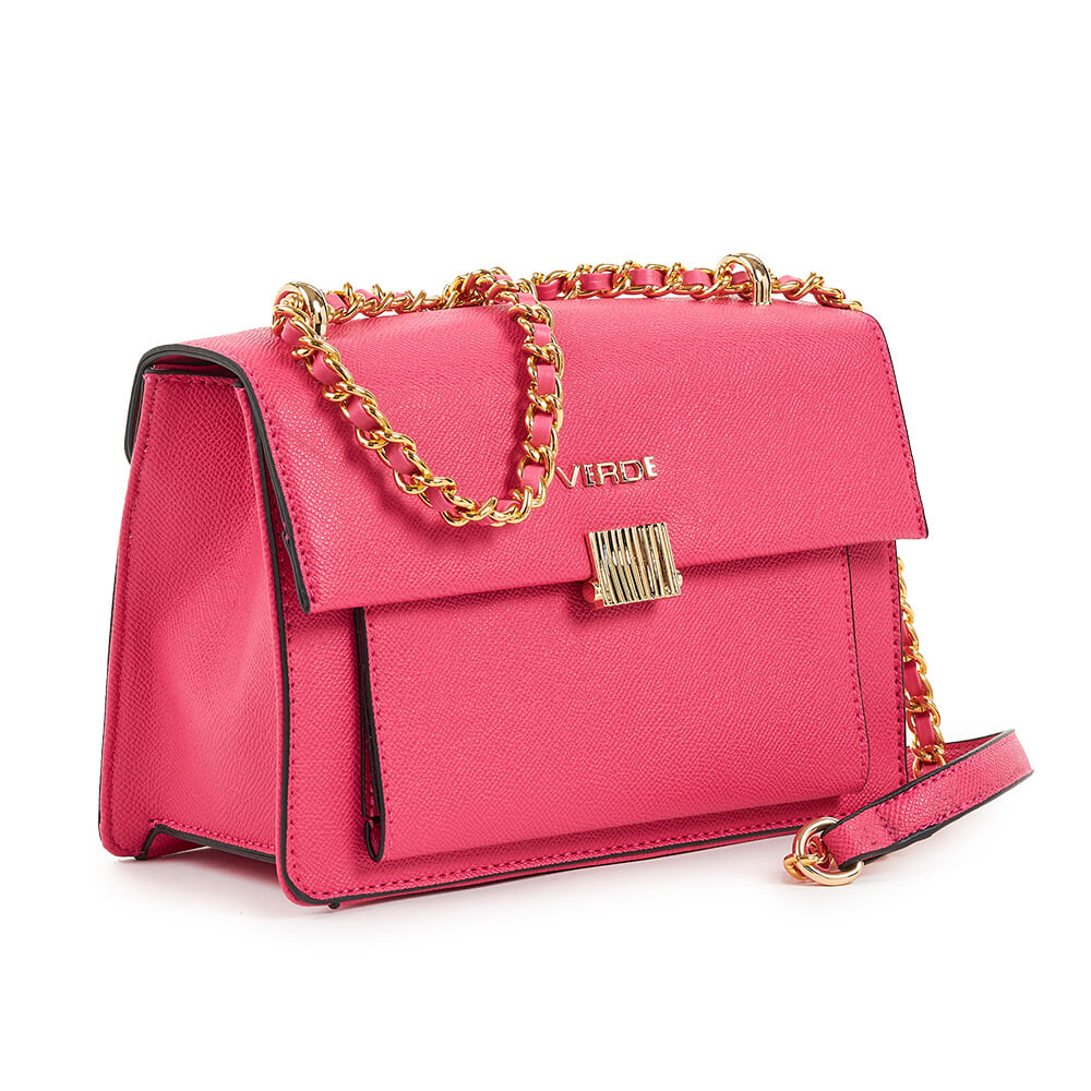 Verde Γυναικεία Τσάντα Ώμου 16-6782 Φούξια