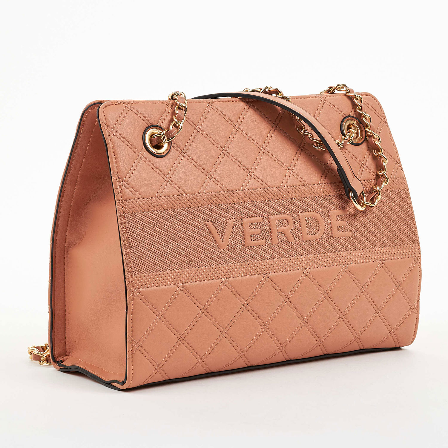 Verde Γυναικεία Τσάντα Ώμου 16-6820 Ροδακινί