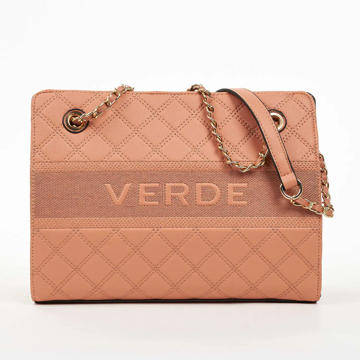 Verde Γυναικεία Τσάντα Ώμου 16-6820 Ροδακινί