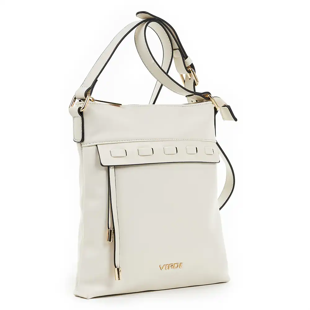 Verde Γυναικεία Τσάντα Χιαστί 16-6836 Άσπρο