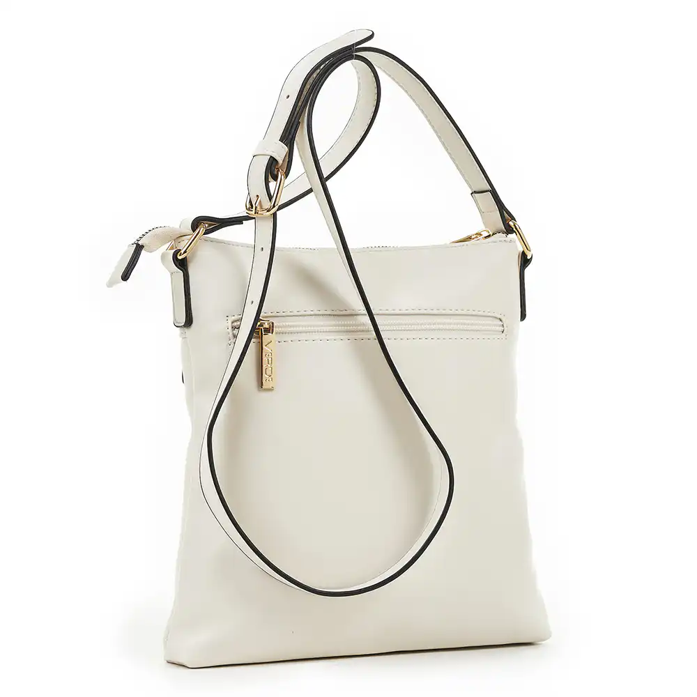 Verde Γυναικεία Τσάντα Χιαστί 16-6836 Άσπρο