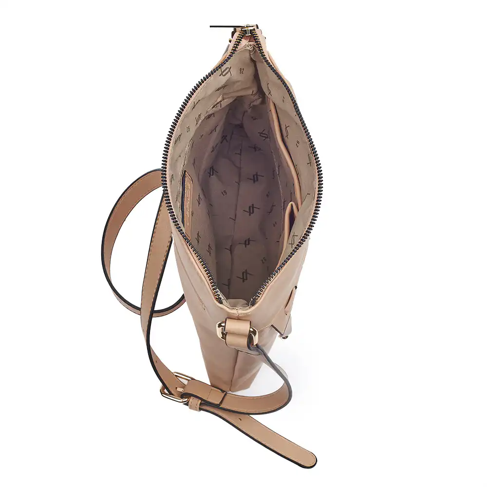 Verde Γυναικεία Τσάντα Χιαστί 16-6836 Φυσικό Ρόζ