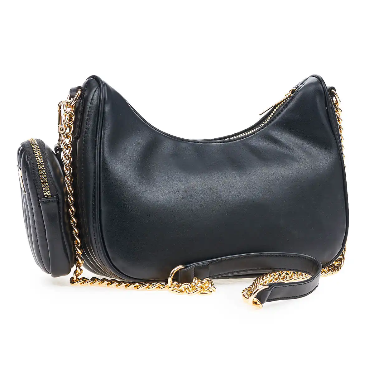 Verde Γυναικεία Τσάντα Χιαστί 16-6846 Μαύρο