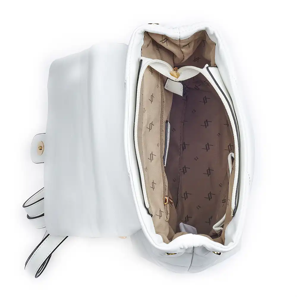 Verde Γυναικείο Σακίδιο Πλάτης 16-6847 Άσπρο Verde Γυναικείο Σακίδιο Πλάτης 16-6847 Άσπρο