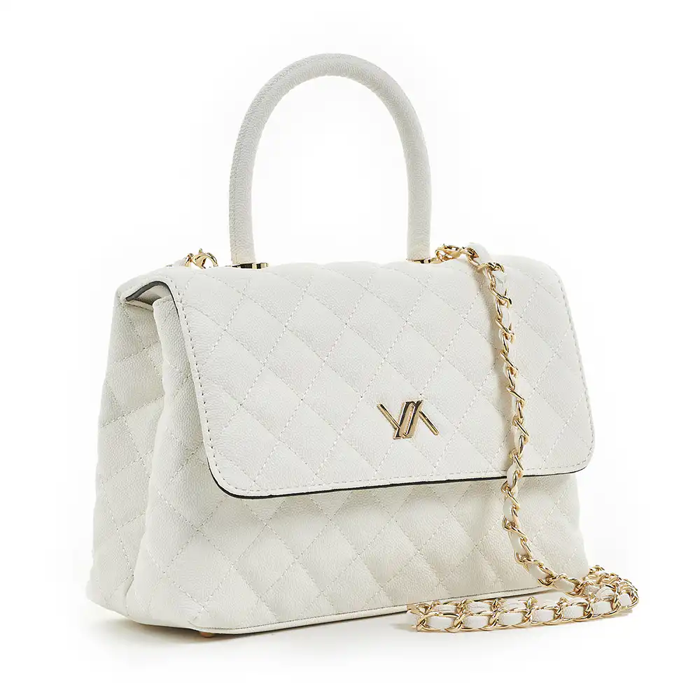 Verde Γυναικεία Τσάντα Χιαστί 16-6851 Άσπρο