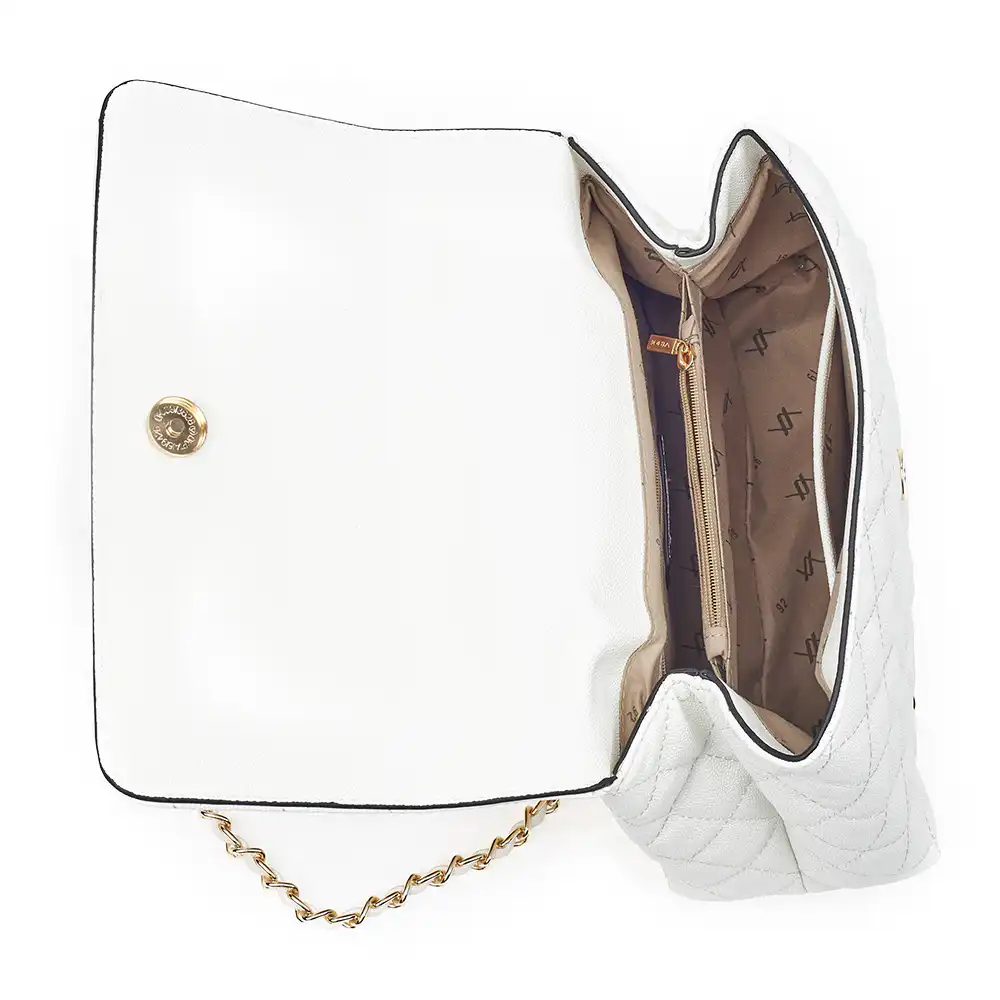 Verde Γυναικεία Τσάντα Χιαστί 16-6851 Άσπρο