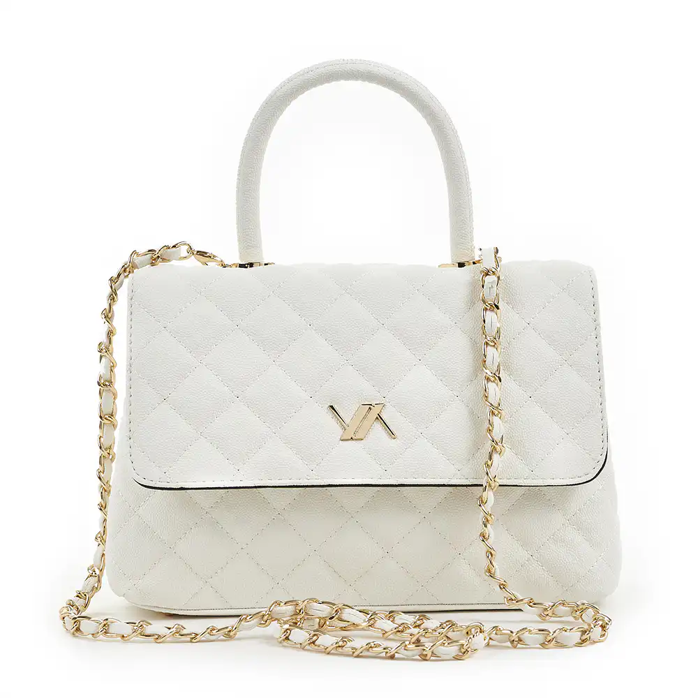 Verde Γυναικεία Τσάντα Χιαστί 16-6851 Άσπρο