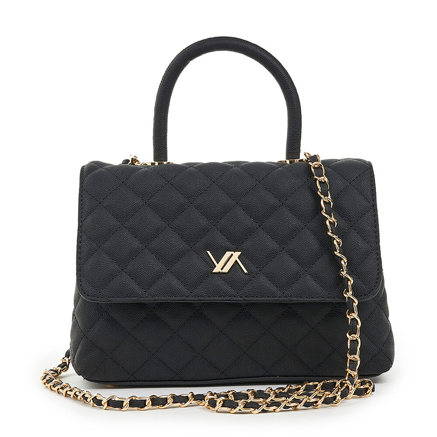 Verde Γυναικεία Τσάντα Χιαστί 16-6851 Μαύρο