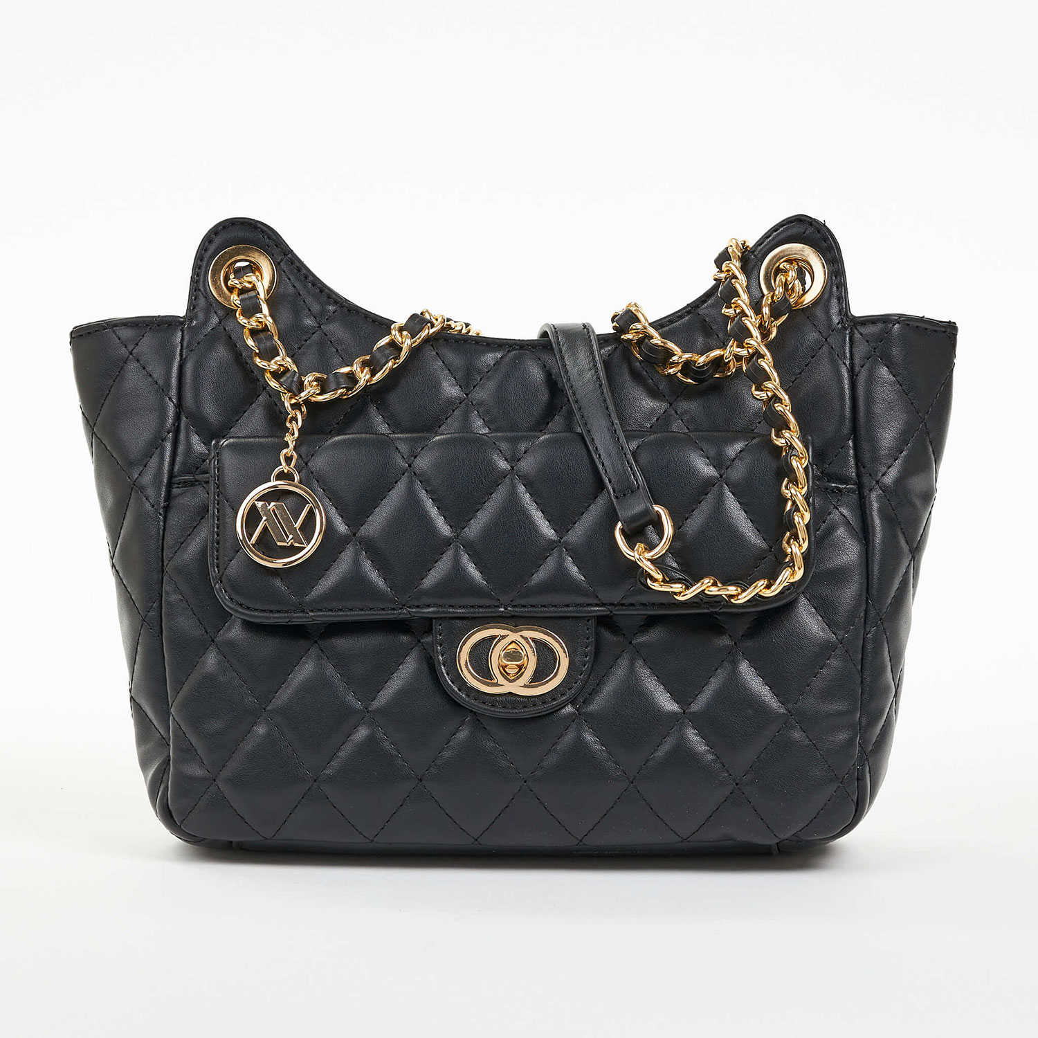 Verde Γυναικεία Τσάντα Ώμου 16-6854 Μαύρο