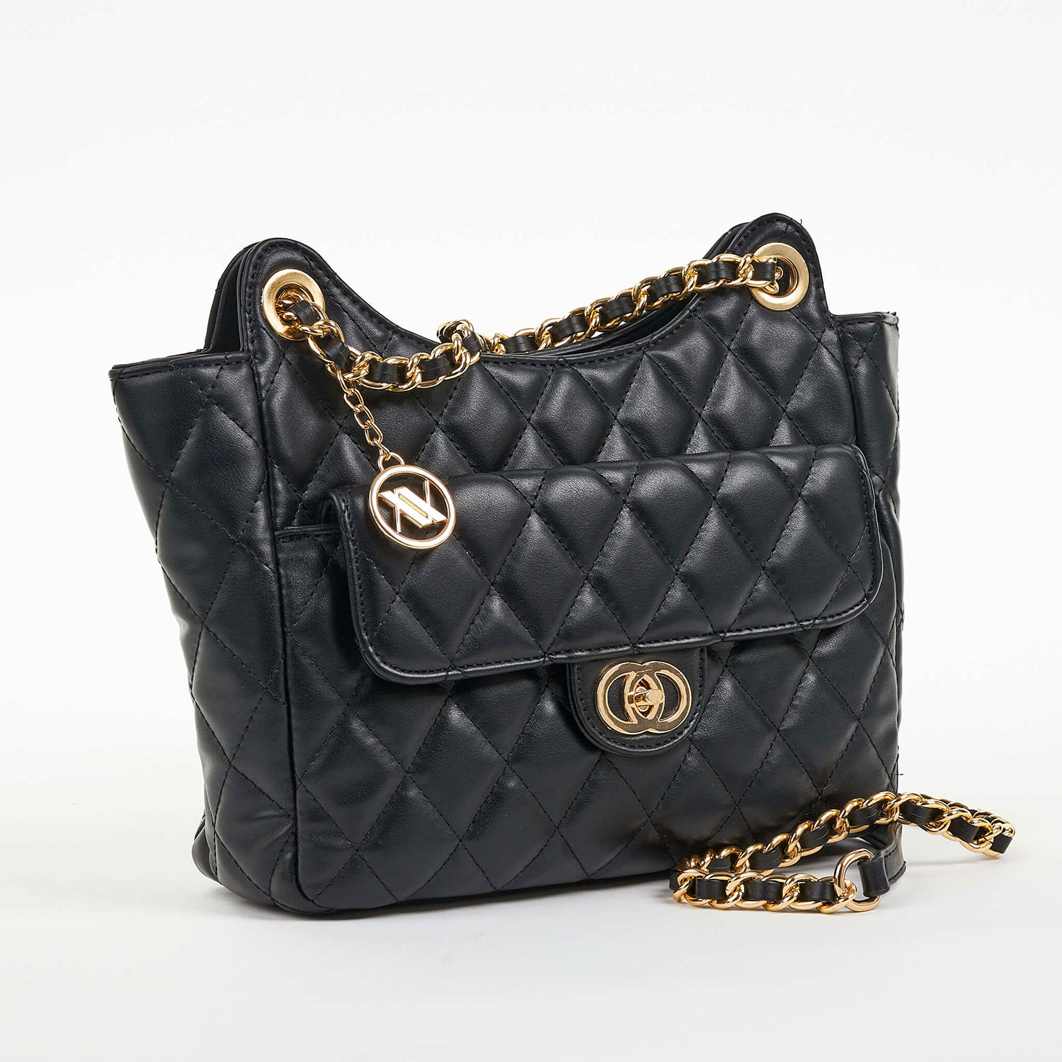 Verde Γυναικεία Τσάντα Ώμου 16-6854 Μαύρο