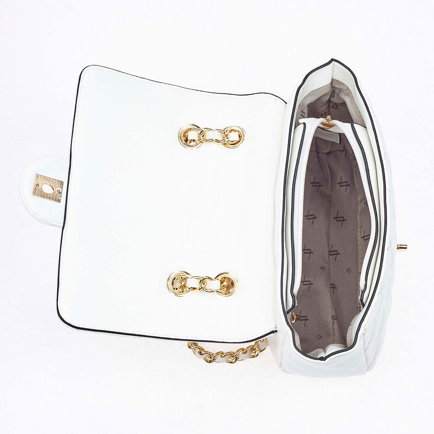 Verde Γυναικεία Τσάντα Ώμου 16-6855 Άσπρο