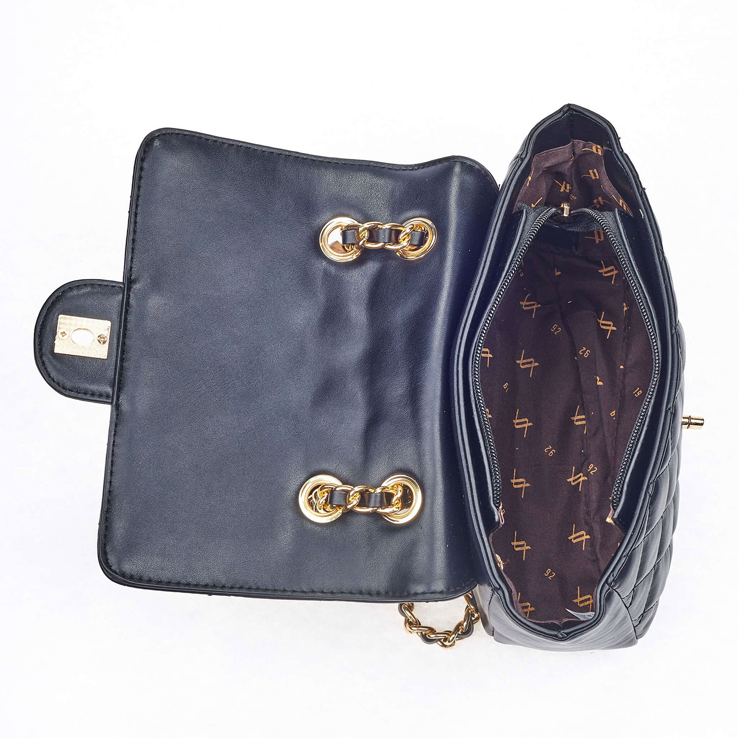 Verde Γυναικεία Τσάντα Ώμου 16-6855 Μαύρο