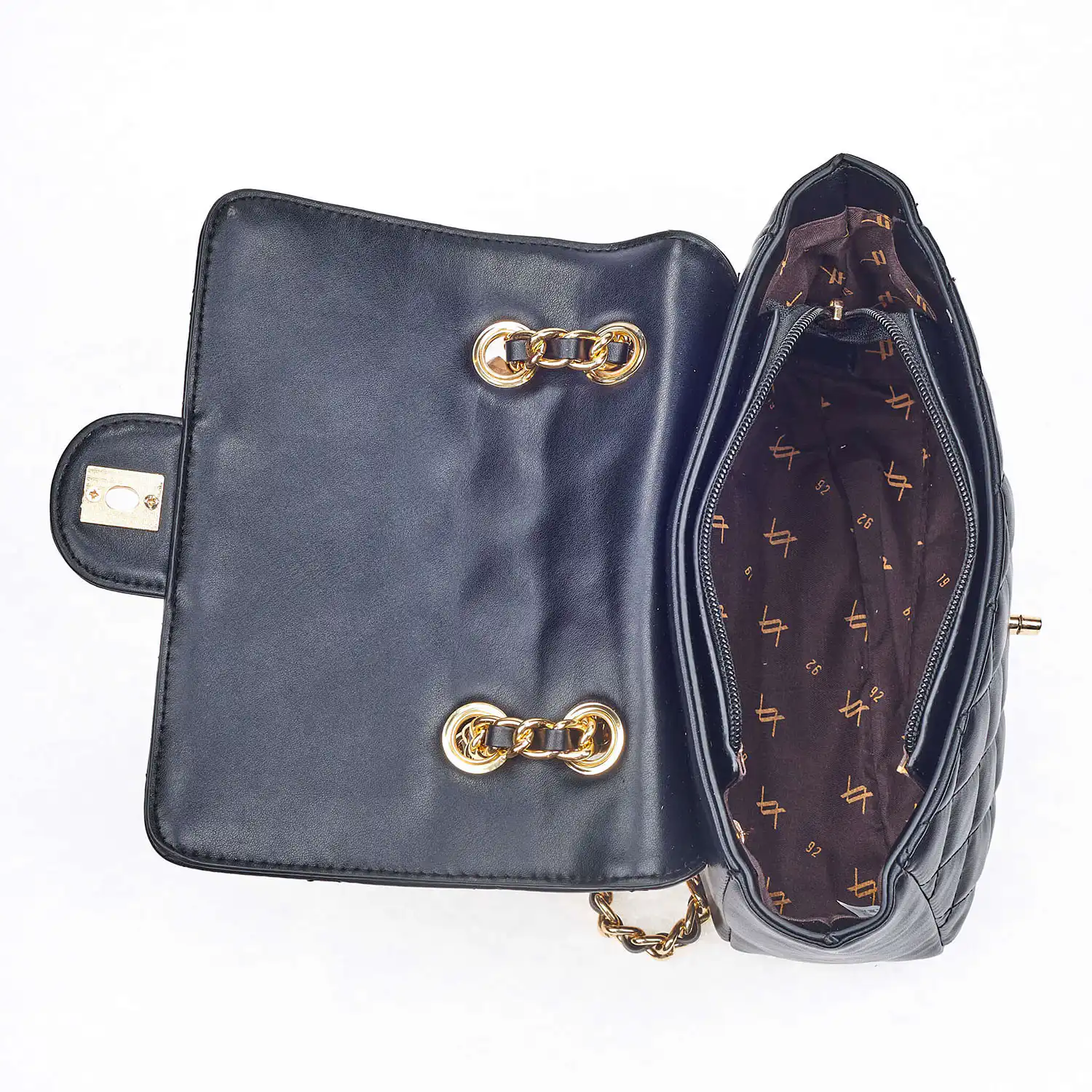 Verde Γυναικεία Τσάντα Ώμου 16-6855 Μαύρο