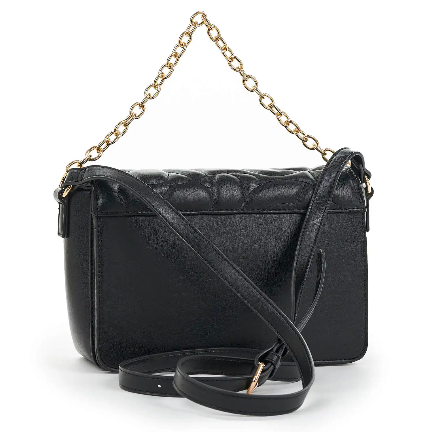 Verde Γυναικεία Τσάντα Χιαστί 16-6884 Μαύρο