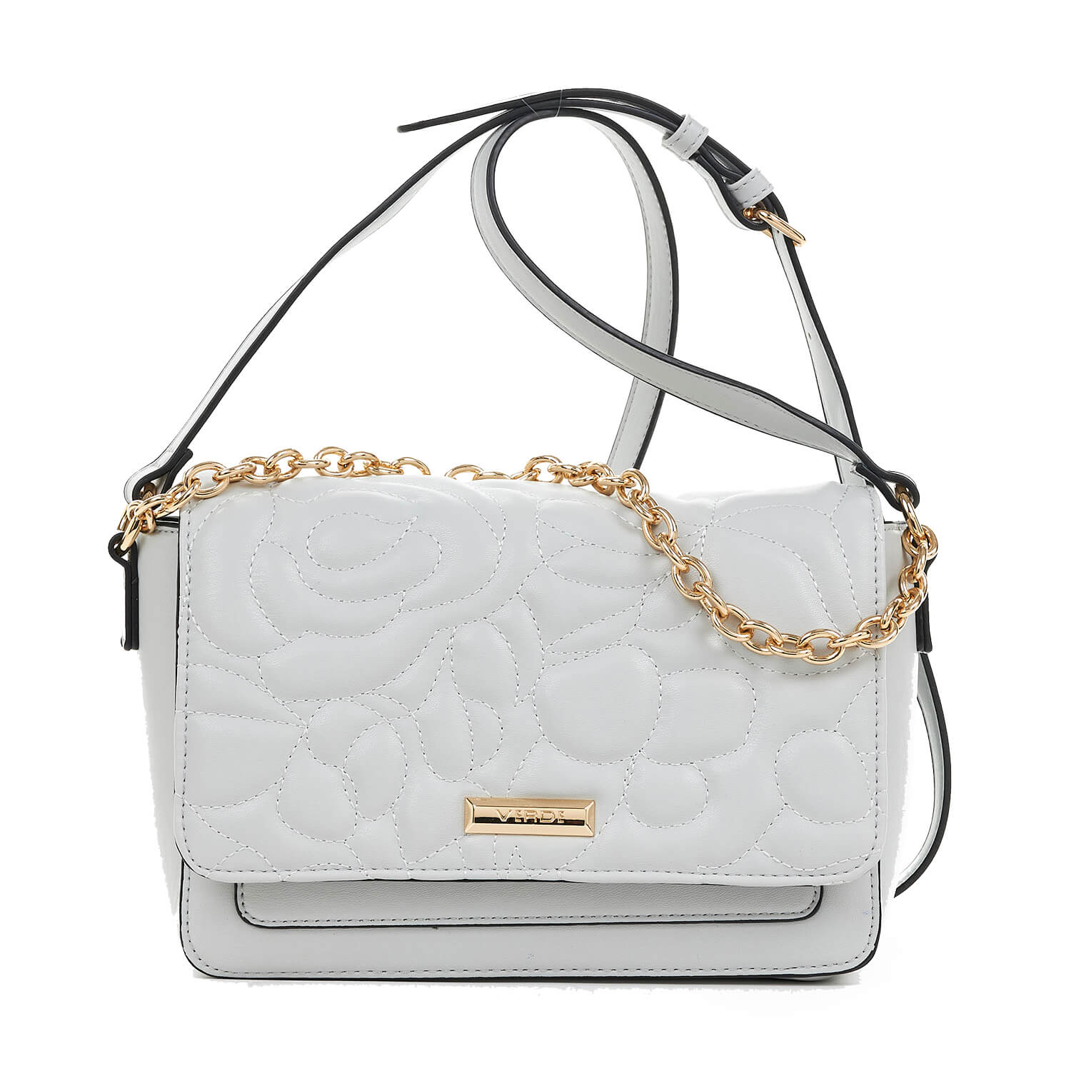 Verde Γυναικεία Τσάντα Χιαστί 16-6884 Γκρί