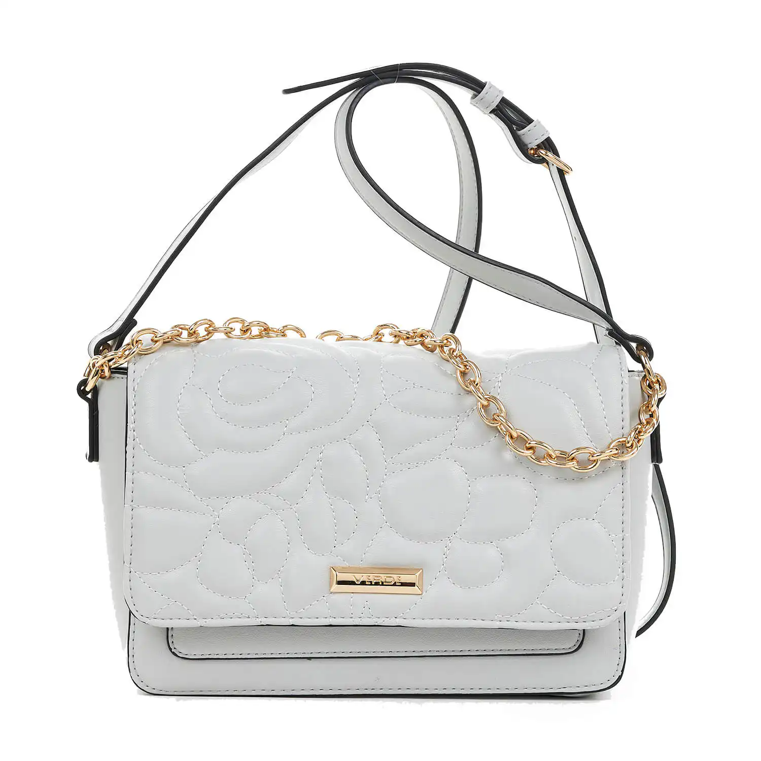 Verde Γυναικεία Τσάντα Χιαστί 16-6884 Γκρί