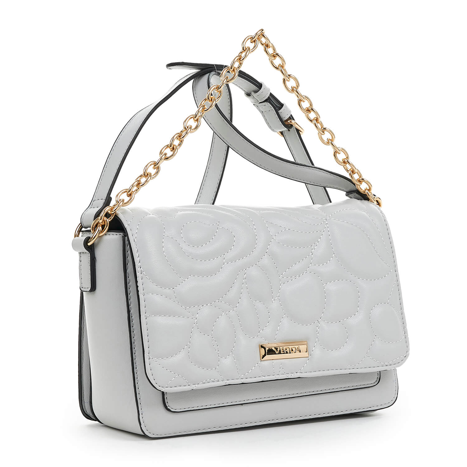 Verde Γυναικεία Τσάντα Χιαστί 16-6884 Γκρί