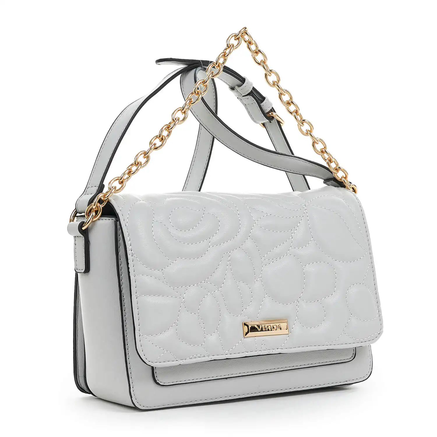 Verde Γυναικεία Τσάντα Χιαστί 16-6884 Γκρί