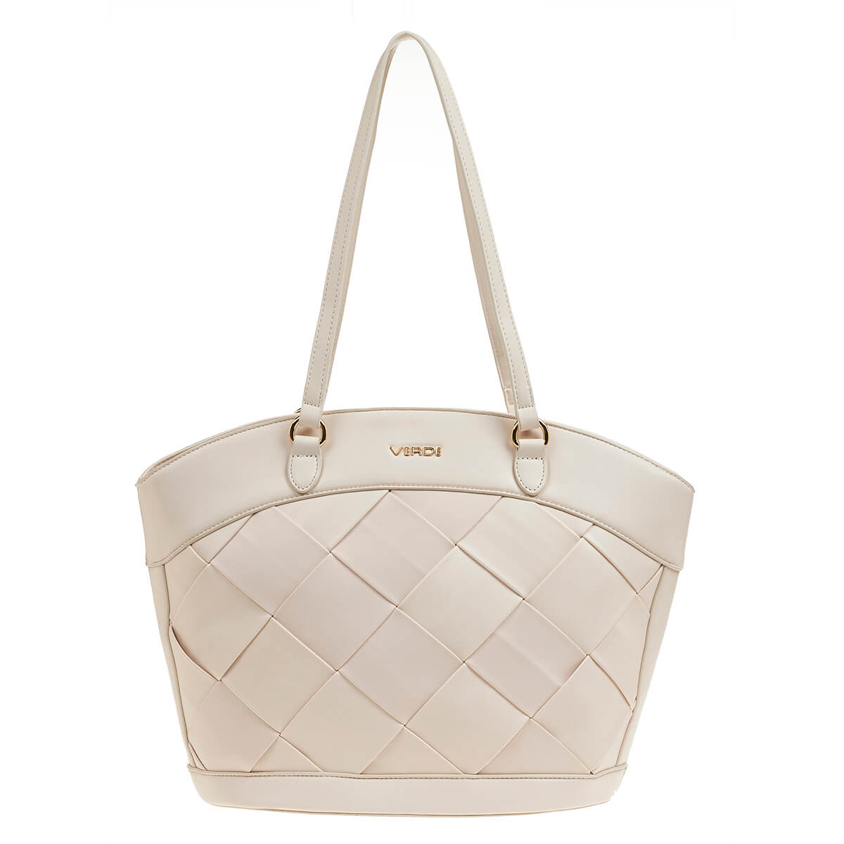 Verde Γυναικεία Τσάντα Ώμου 16-6903 Εκρού