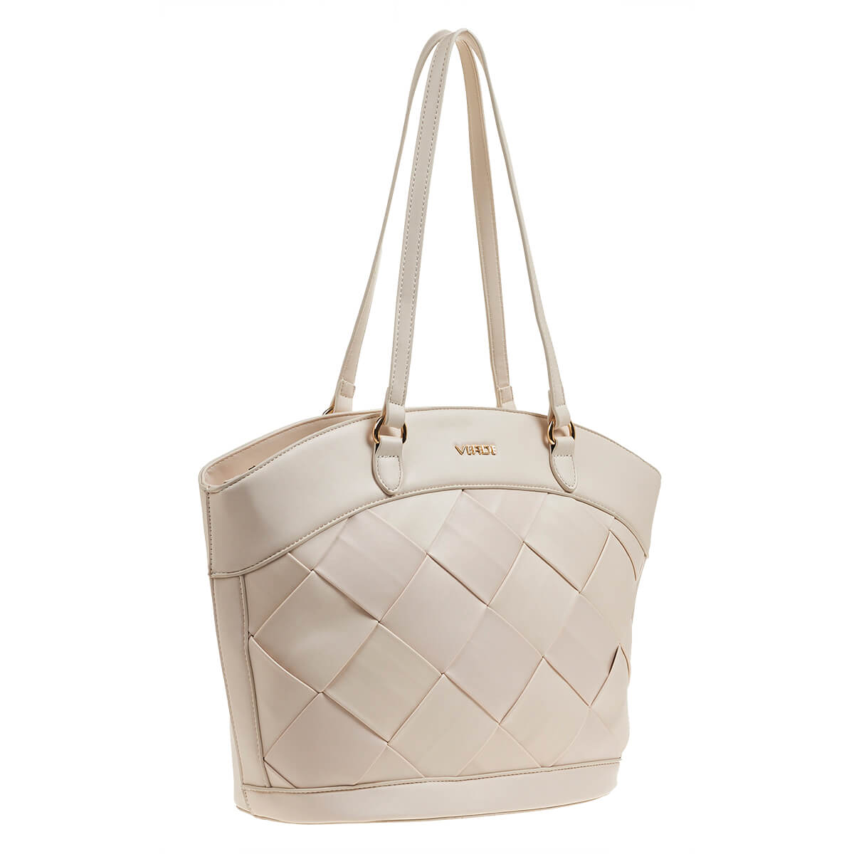 Verde Γυναικεία Τσάντα Ώμου 16-6903 Εκρού