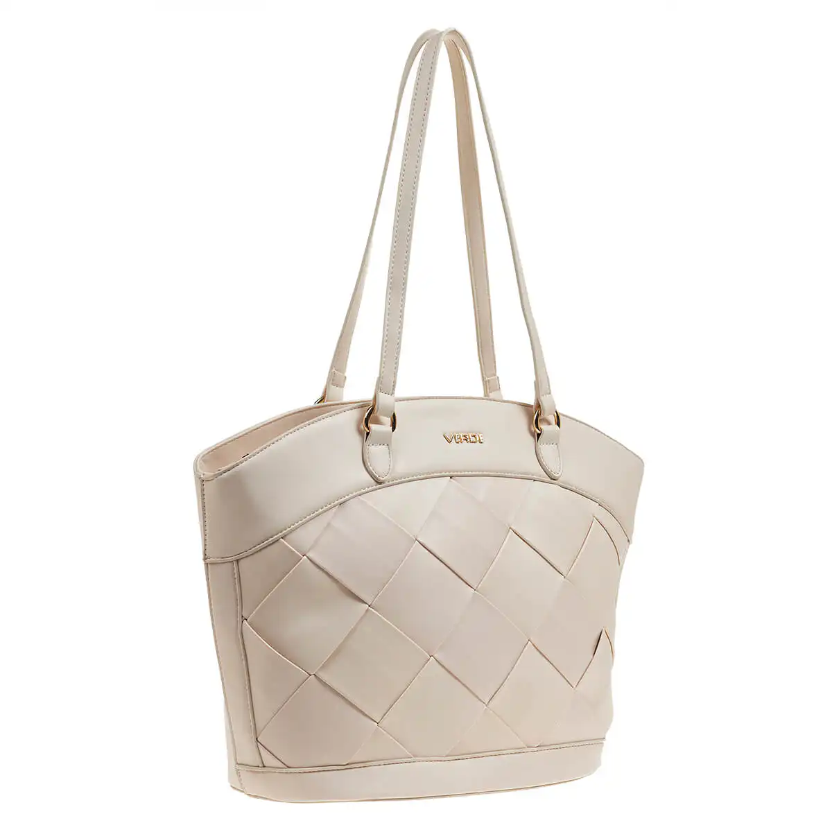 Verde Γυναικεία Τσάντα Ώμου 16-6903 Εκρού